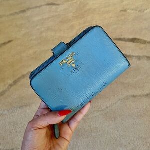 Prada Blue Wallet